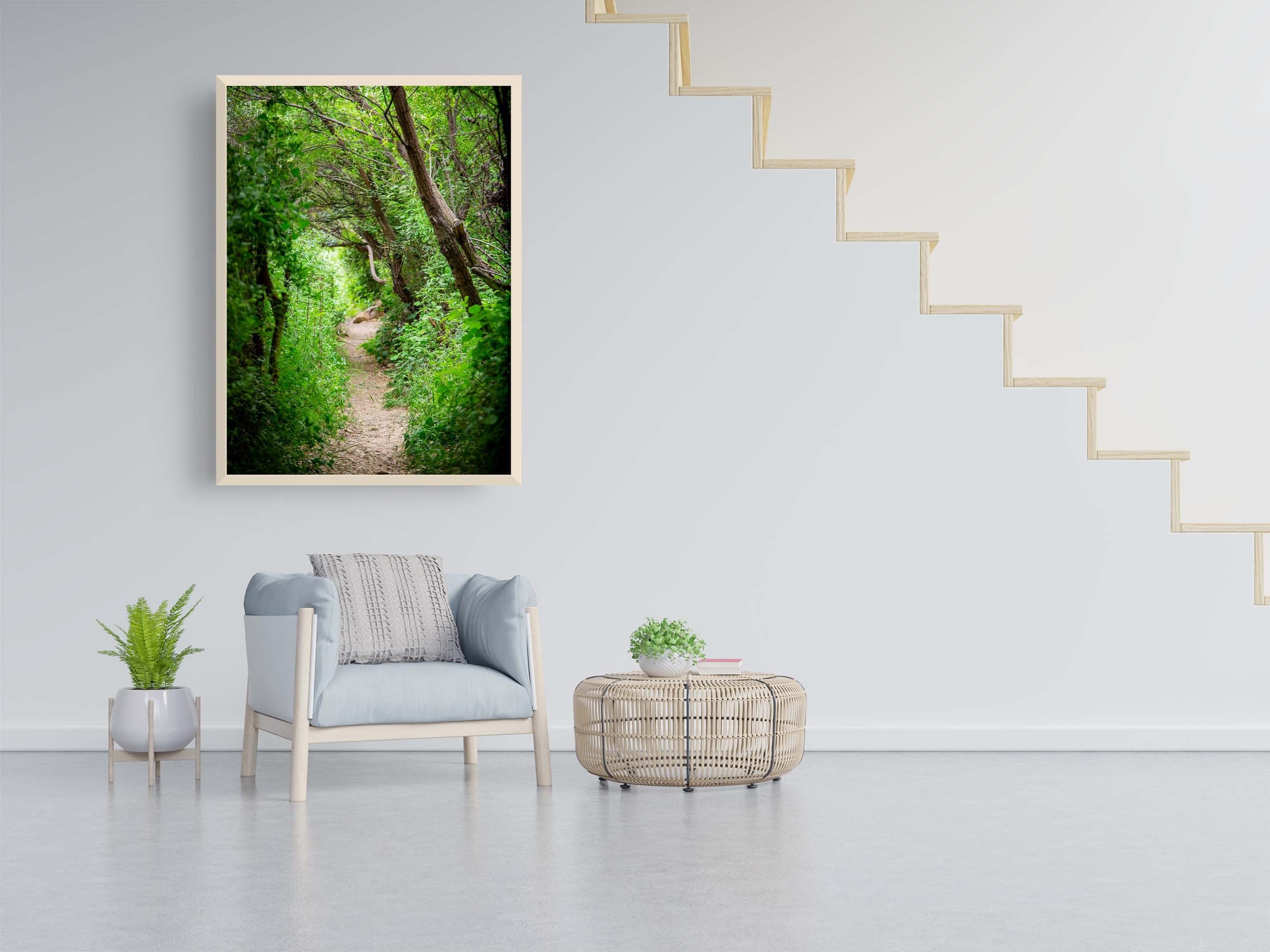 Galilee Landscape Print: Holy Land Israeli Green Nature Path, Galilee