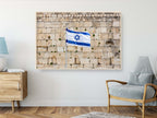 Kotel Wall Art Print: Israeli Flag, Western Wall Photography