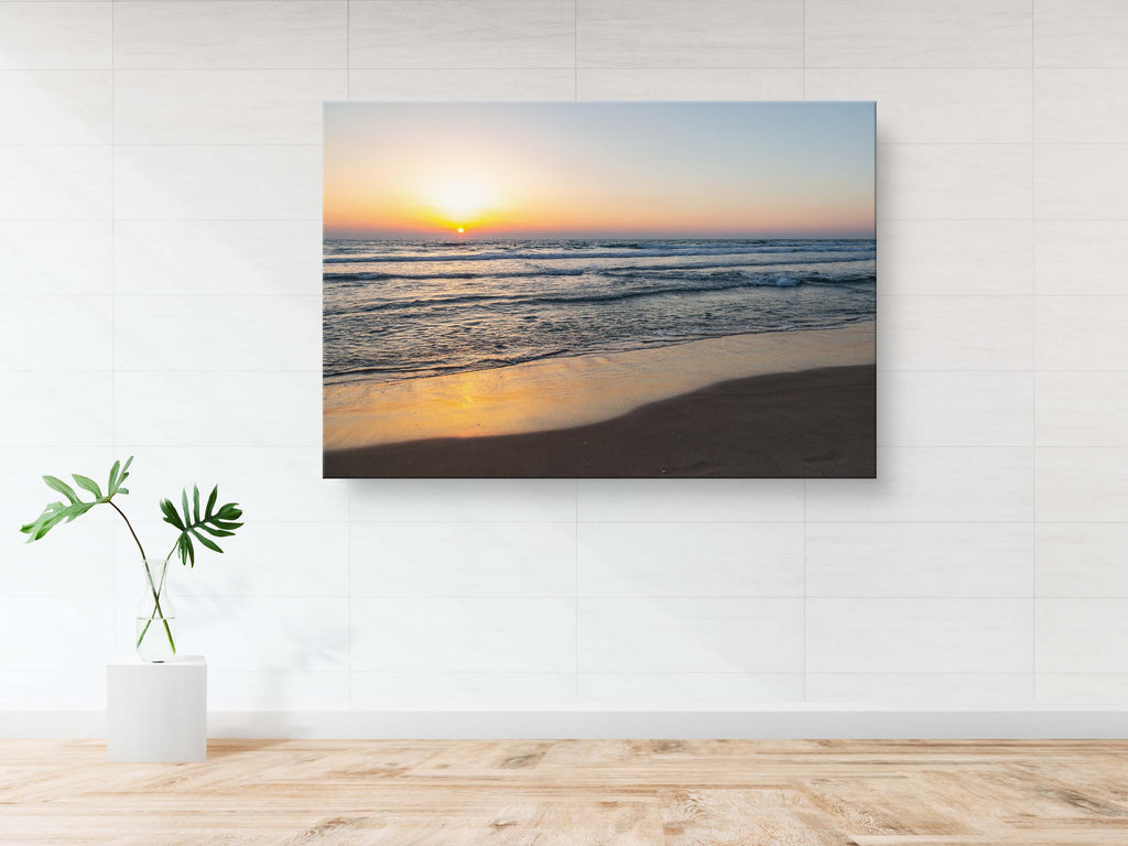 Holy Land Israeli Seascape — Beach and Waves At Sunset