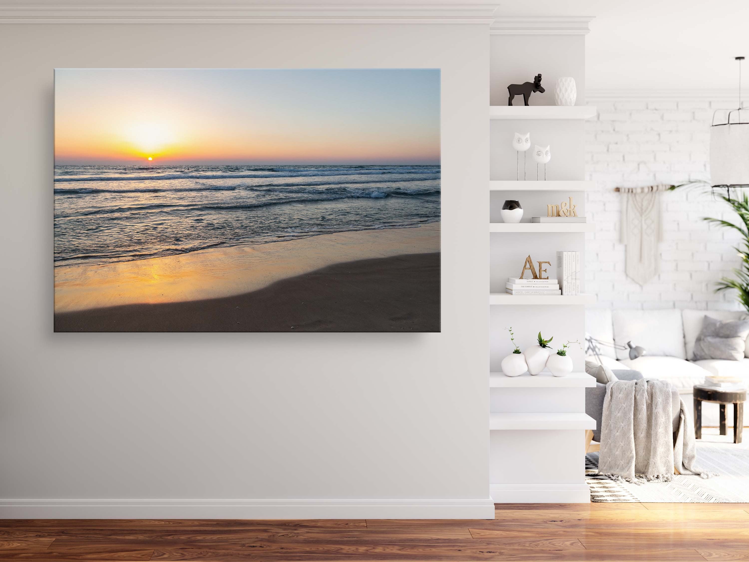 Holy Land Israeli Seascape — Beach and Waves At Sunset
