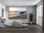 Israeli Seascape Print: Sunset Beach with Wrecked Boat