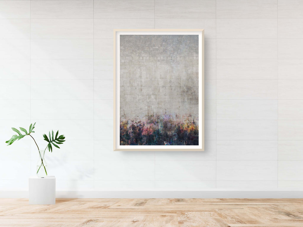 Jewish Kotel Wall Art Abstract Painting — People Praying at the Western Wall (Kosel)
