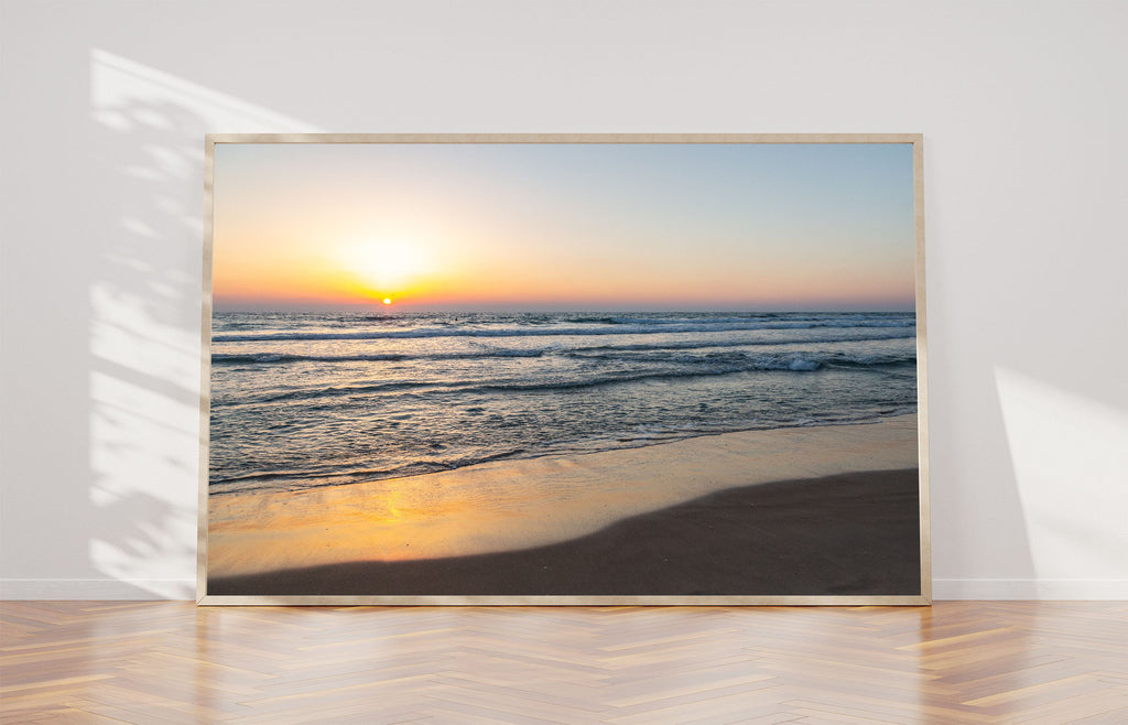 Holy Land Israeli Seascape — Beach and Waves At Sunset