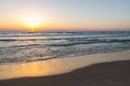 Holy Land Israeli Seascape — Beach and Waves At Sunset
