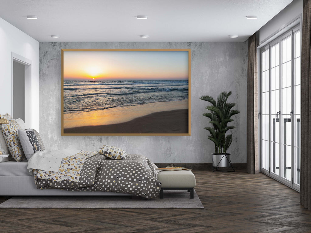 Holy Land Israeli Seascape — Beach and Waves At Sunset