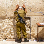 Israeli Jewish Soldier Wall Art - Soldier praying at the Western Wall - Kosel Jerusalem - Kotel Fine Art print - Jewish Tsahal IDF Soldier