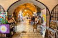 Jerusalem Old City Pedestrian Cardo Street with Artistic Galleries and Orthodox Man