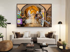 Jerusalem Old City Pedestrian Cardo Street with Artistic Galleries and Orthodox Man
