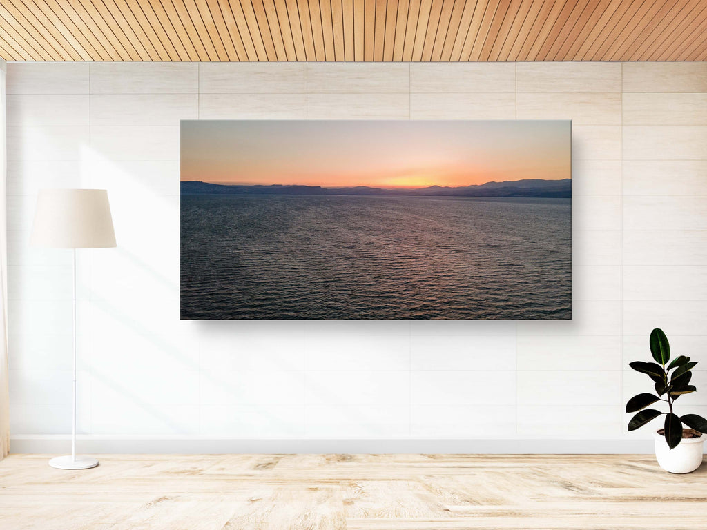 Panoramic Israeli Holy Land Kinneret Sea of Galilee — Tiberias Lake Sunset