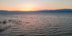 Sea of Galilee Sunset Print: Panoramic Israeli Holy Land Tiberias Lake Sunset Aerial Photo