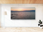 Sea of Galilee Sunset Print: Panoramic Israeli Holy Land Tiberias Lake Sunset Aerial Photo