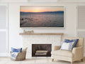Sea of Galilee Sunset Print: Panoramic Israeli Holy Land Tiberias Lake Sunset Aerial Photo