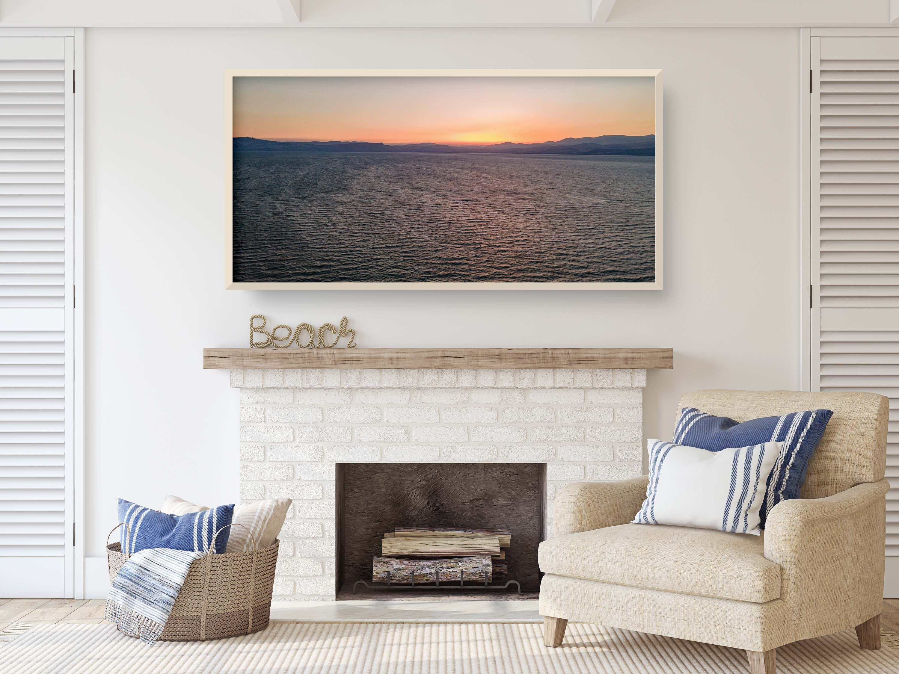 Panoramic Israeli Holy Land Kinneret Sea of Galilee — Tiberias Lake Sunset