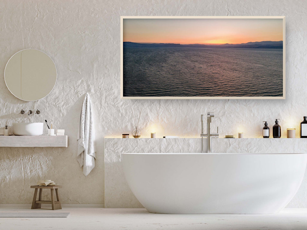 Panoramic Israeli Holy Land Kinneret Sea of Galilee — Tiberias Lake Sunset