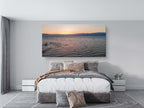 Sea of Galilee Sunset Print: Panoramic Israeli Holy Land Tiberias Lake Sunset Aerial Photo
