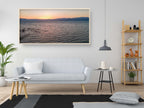 Sea of Galilee Sunset Print: Panoramic Israeli Holy Land Tiberias Lake Sunset Aerial Photo