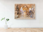 Jerusalem Old City Pedestrian Cardo Street Painting — Jewish Quarter Artistic Galleries