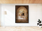 Holy Land Jerusalem Old City Painting — Jewish Quarter Olive Tree and Arch