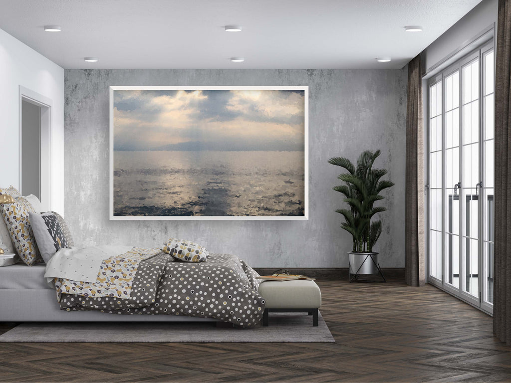 Holy Sea of Galilee Sunrise Painting — Israeli Holy Land Kinneret Tiberias Lake