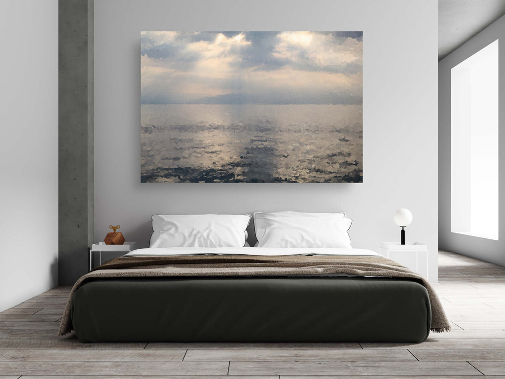 Holy Sea of Galilee Sunrise Painting — Israeli Holy Land Kinneret Tiberias Lake