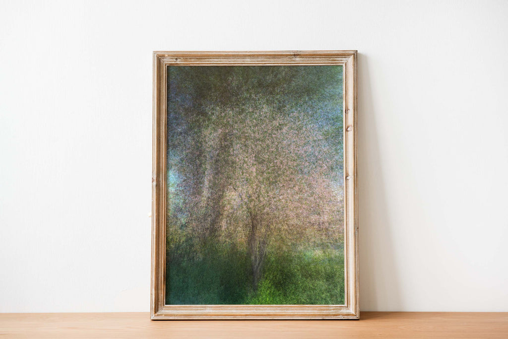 Holy Land Almond Tree Impressionist Painting — Jerusalem Almond Blossom