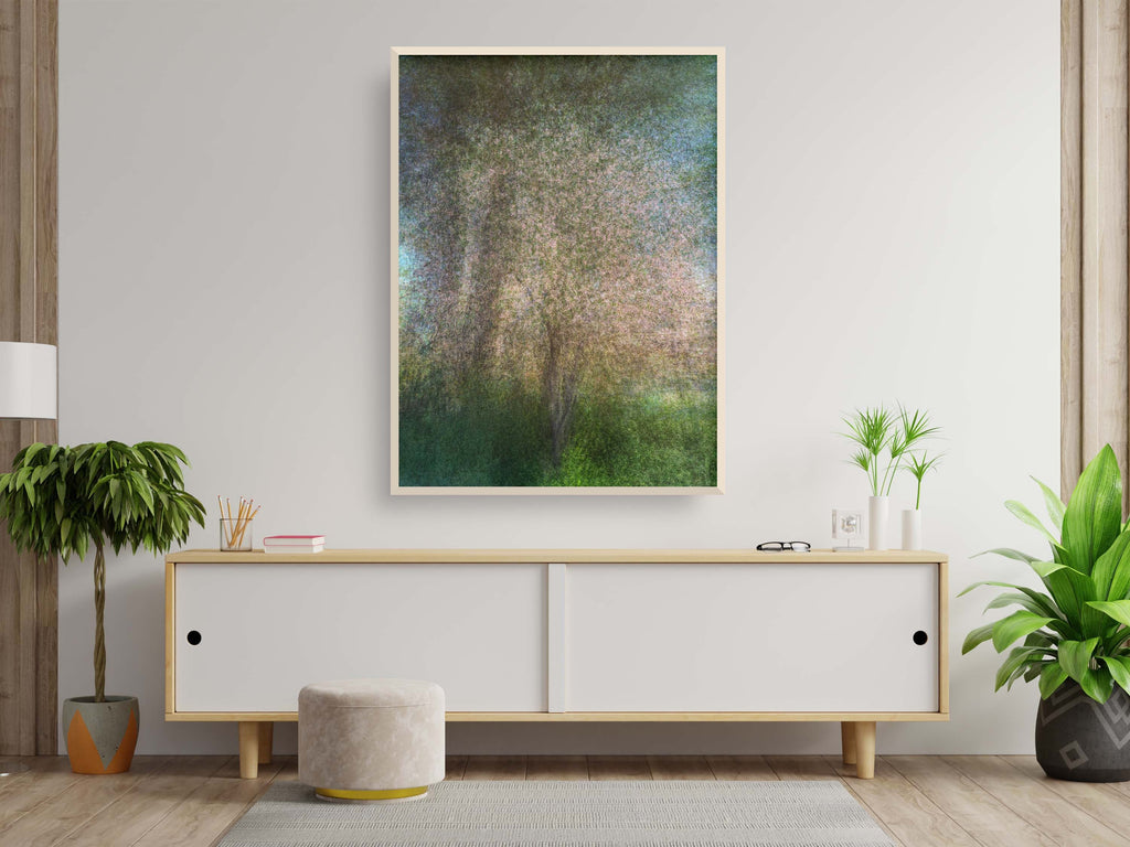 Holy Land Almond Tree Impressionist Painting — Jerusalem Almond Blossom