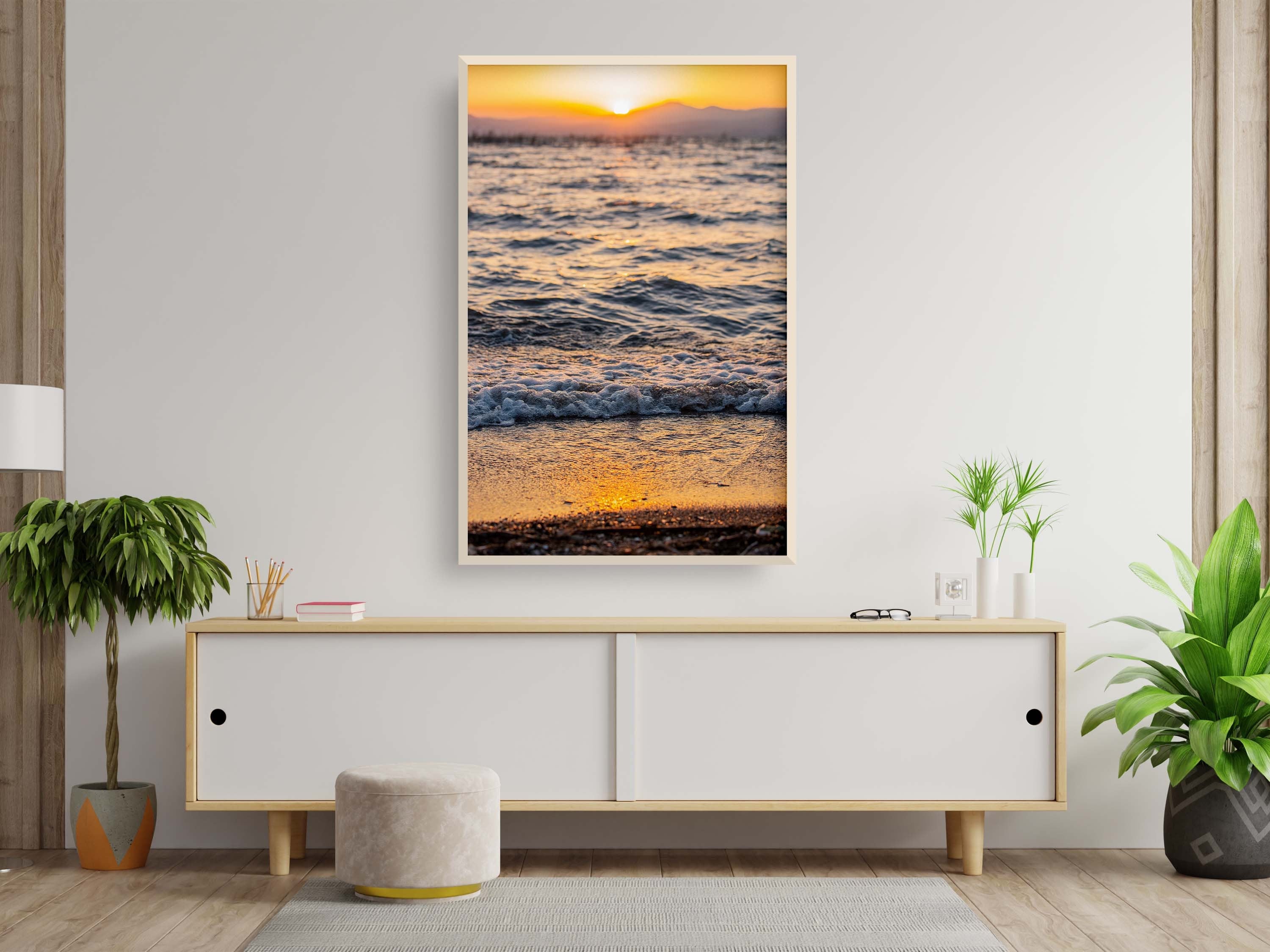 Israeli Holy Land Sea of Galilee Beach Sunset — Kinneret Tiberias Lake