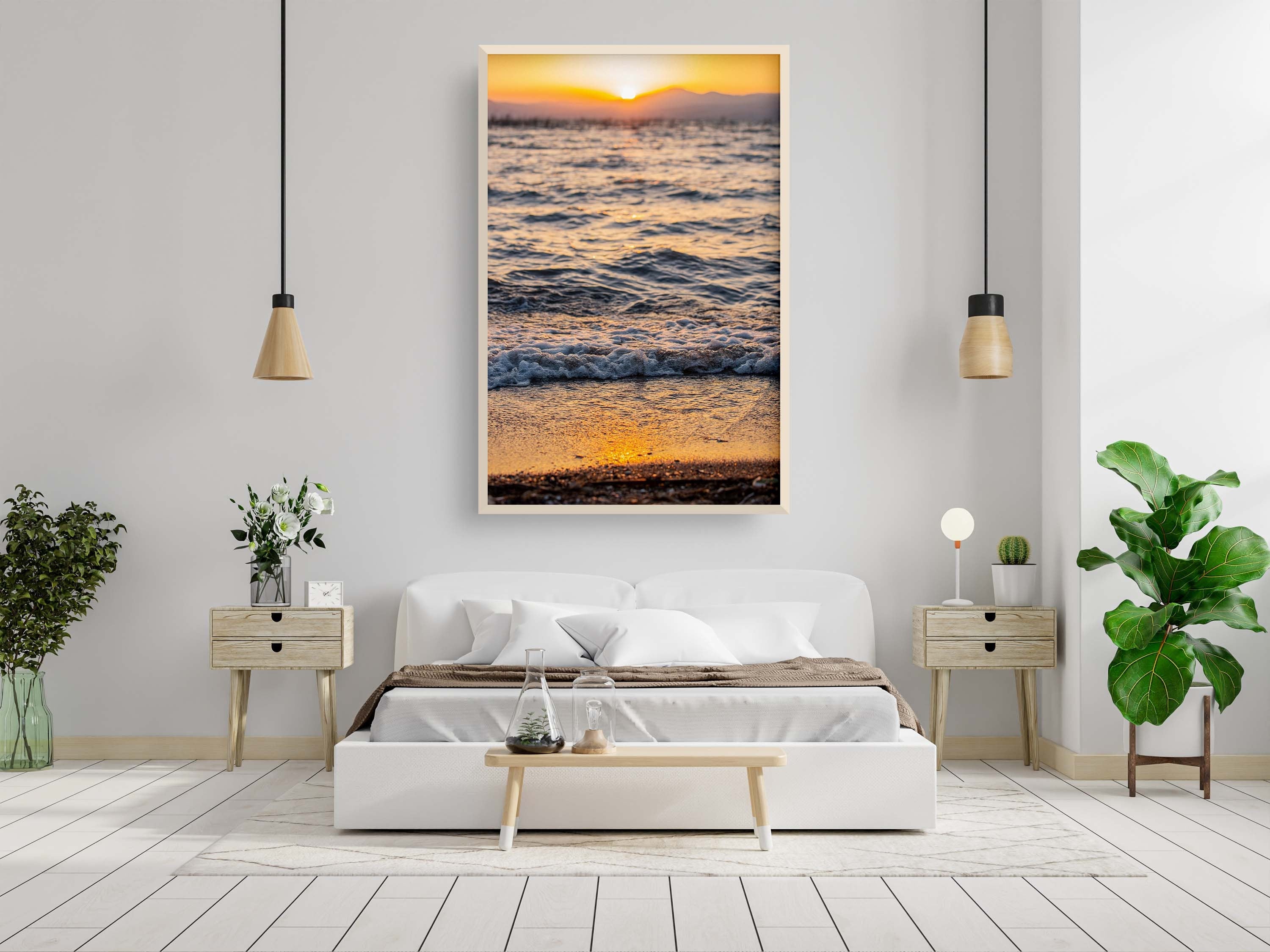 Israeli Holy Land Sea of Galilee Beach Sunset — Kinneret Tiberias Lake