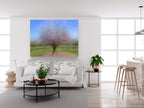 Holy Land Almond Tree Impressionist Painting — Israeli Almond Blossom
