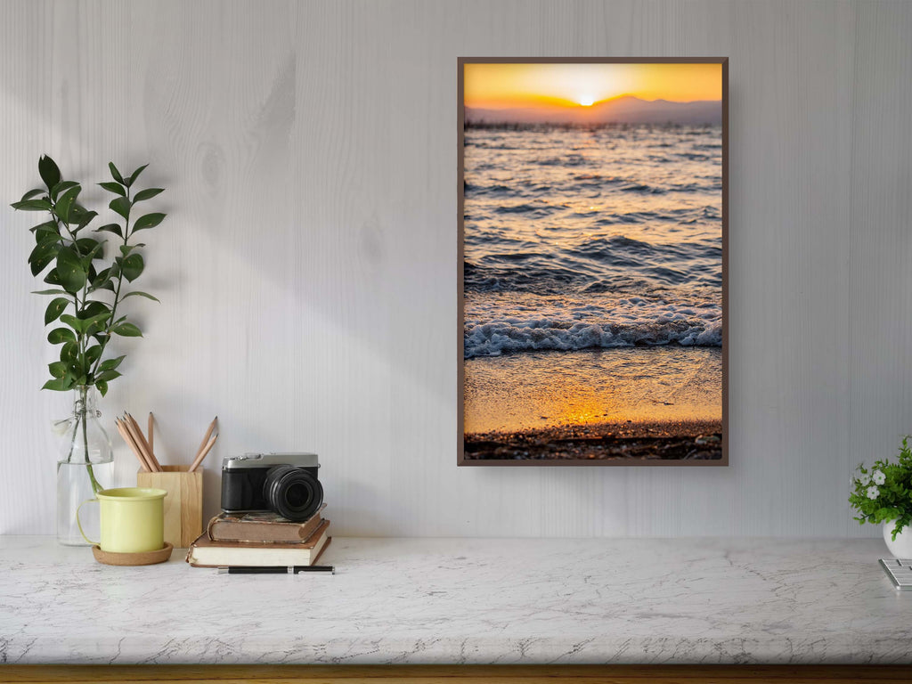 Israeli Holy Land Sea of Galilee Beach Sunset — Kinneret Tiberias Lake