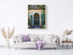 Jerusalem Holy City Garden Green Door, Arch and Flowers — Yamin Moshe Neighborhood