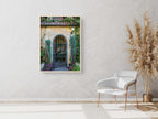 Jerusalem Holy City Garden Green Door, Arch and Flowers — Yamin Moshe Neighborhood