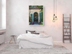 Jerusalem Holy City Garden Green Door, Arch and Flowers — Yamin Moshe Neighborhood