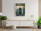 Jerusalem Holy City Garden Green Door, Arch and Flowers — Yamin Moshe Neighborhood