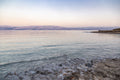 Dead Sea Israeli Holy Land Beach Sunset with Silhouette
