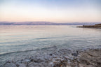 Dead Sea Israeli Holy Land Beach Sunset with Silhouette
