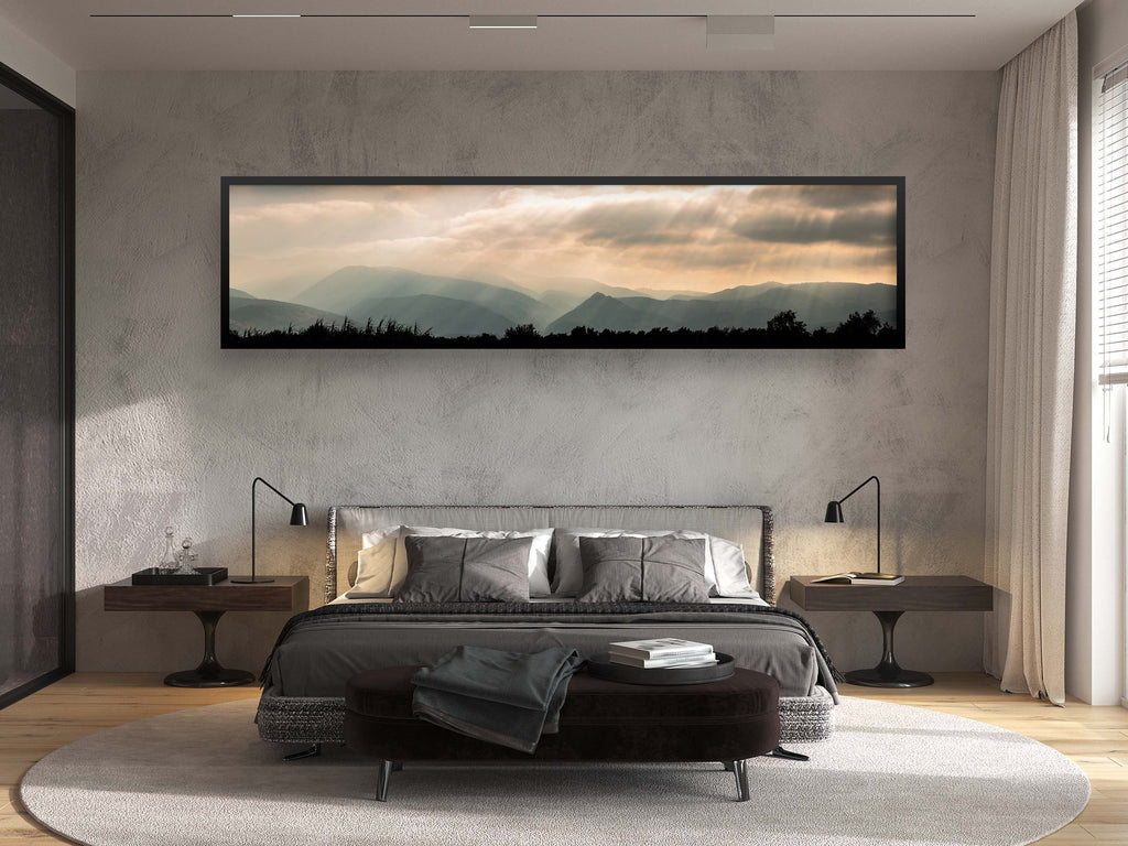 Panoramic Holy Land Mountains Sunrise Landscape Photography - Israeli Galilee Mountains