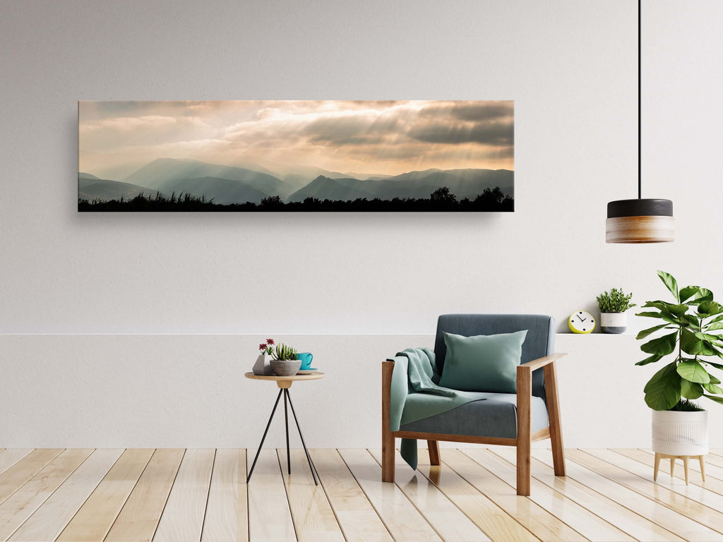 Panoramic Holy Land Mountains Sunrise Landscape Photography - Israeli Galilee Mountains