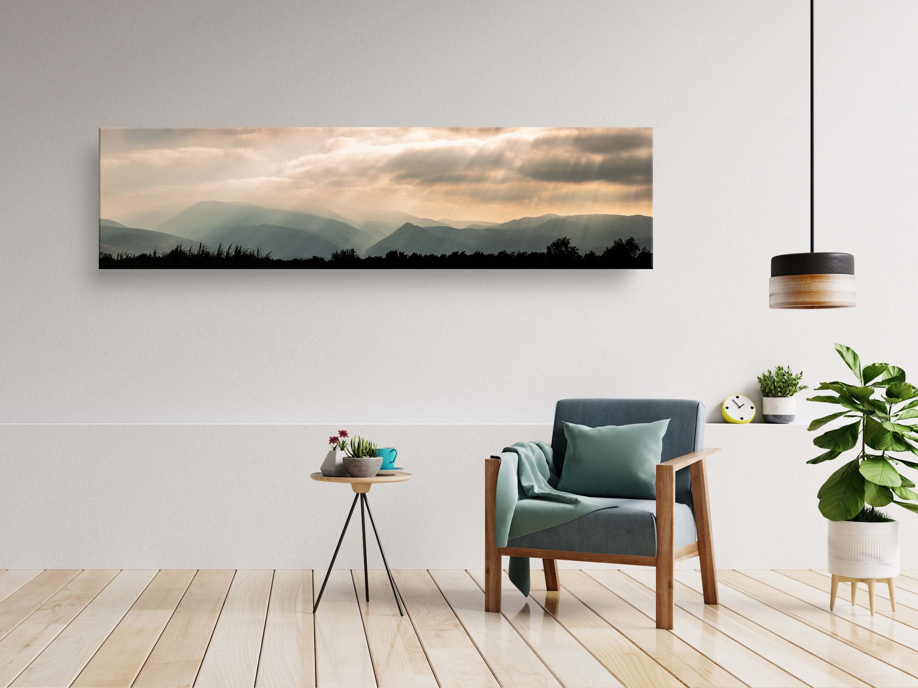 Panoramic Holy Land Mountains Sunrise Landscape Photography - Israeli Galilee Mountains
