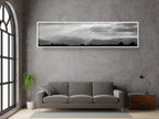 Black & White Panoramic Holy Land Mountains Sunrise Landscape Photography - Israeli Galilee Mountains