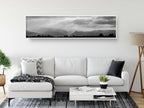 Black & White Panoramic Holy Land Mountains Sunrise Landscape Photography - Israeli Galilee Mountains