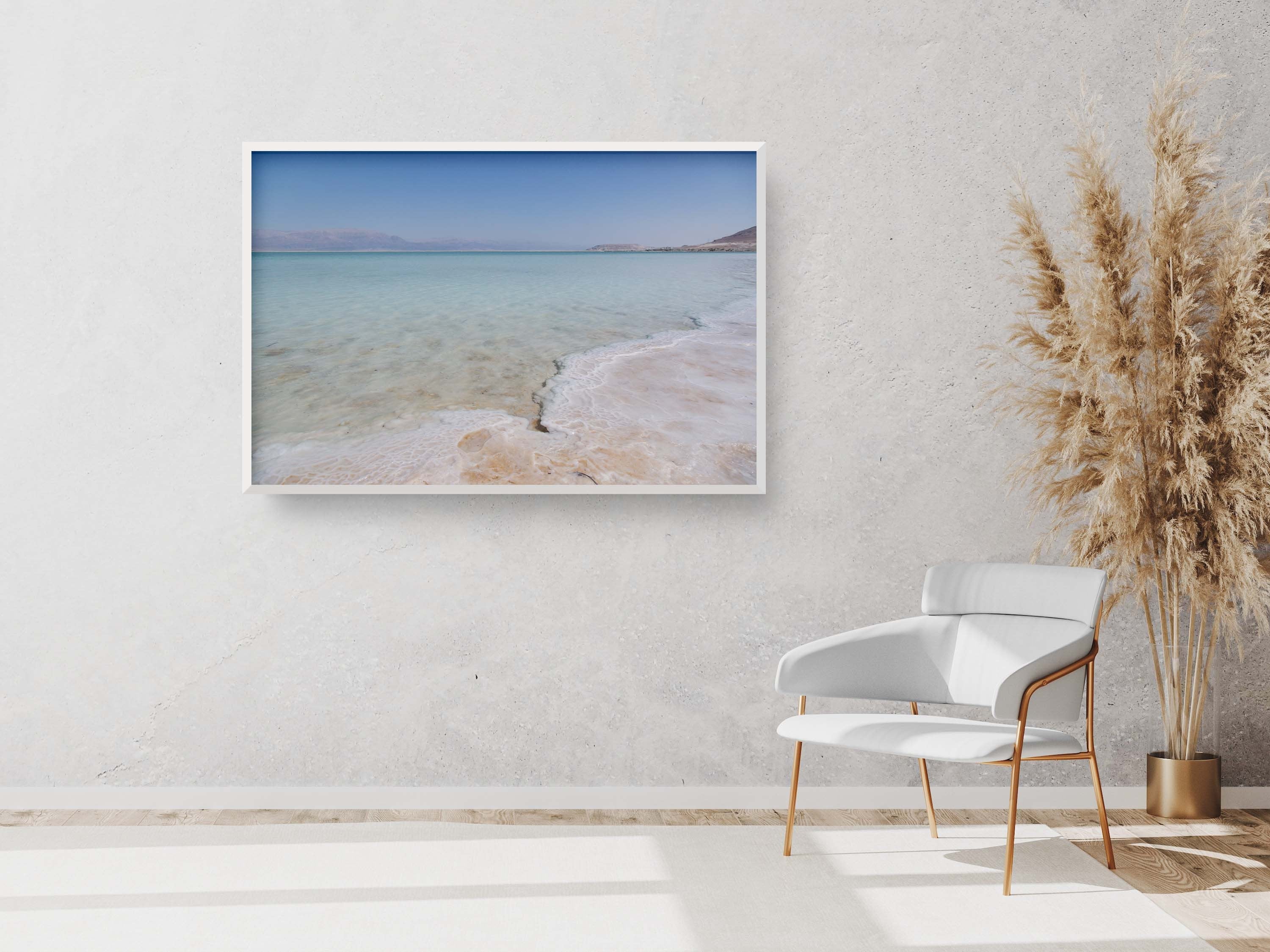 Israeli Seascape — Israeli Blue Beach Dead Sea with Salt Sea Minerals
