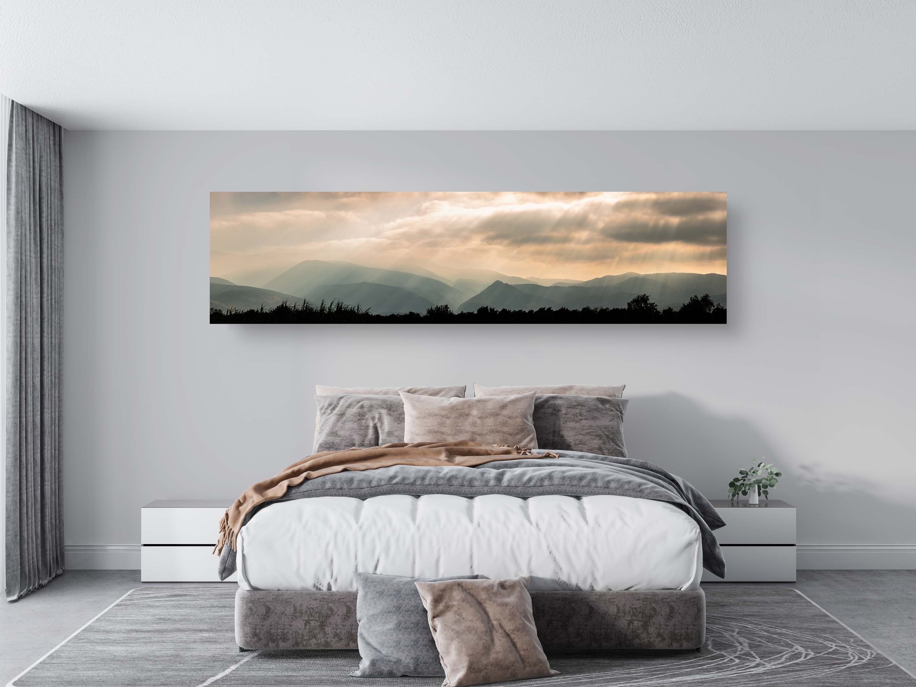 Panoramic Holy Land Mountains Sunrise Landscape Photography - Israeli Galilee Mountains