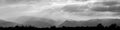 Black & White Panoramic Holy Land Mountains Sunrise Landscape Photography - Israeli Galilee Mountains