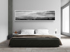 Black & White Panoramic Holy Land Mountains Sunrise Landscape Photography - Israeli Galilee Mountains