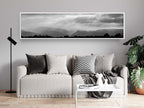 Black & White Panoramic Holy Land Mountains Sunrise Landscape Photography - Israeli Galilee Mountains