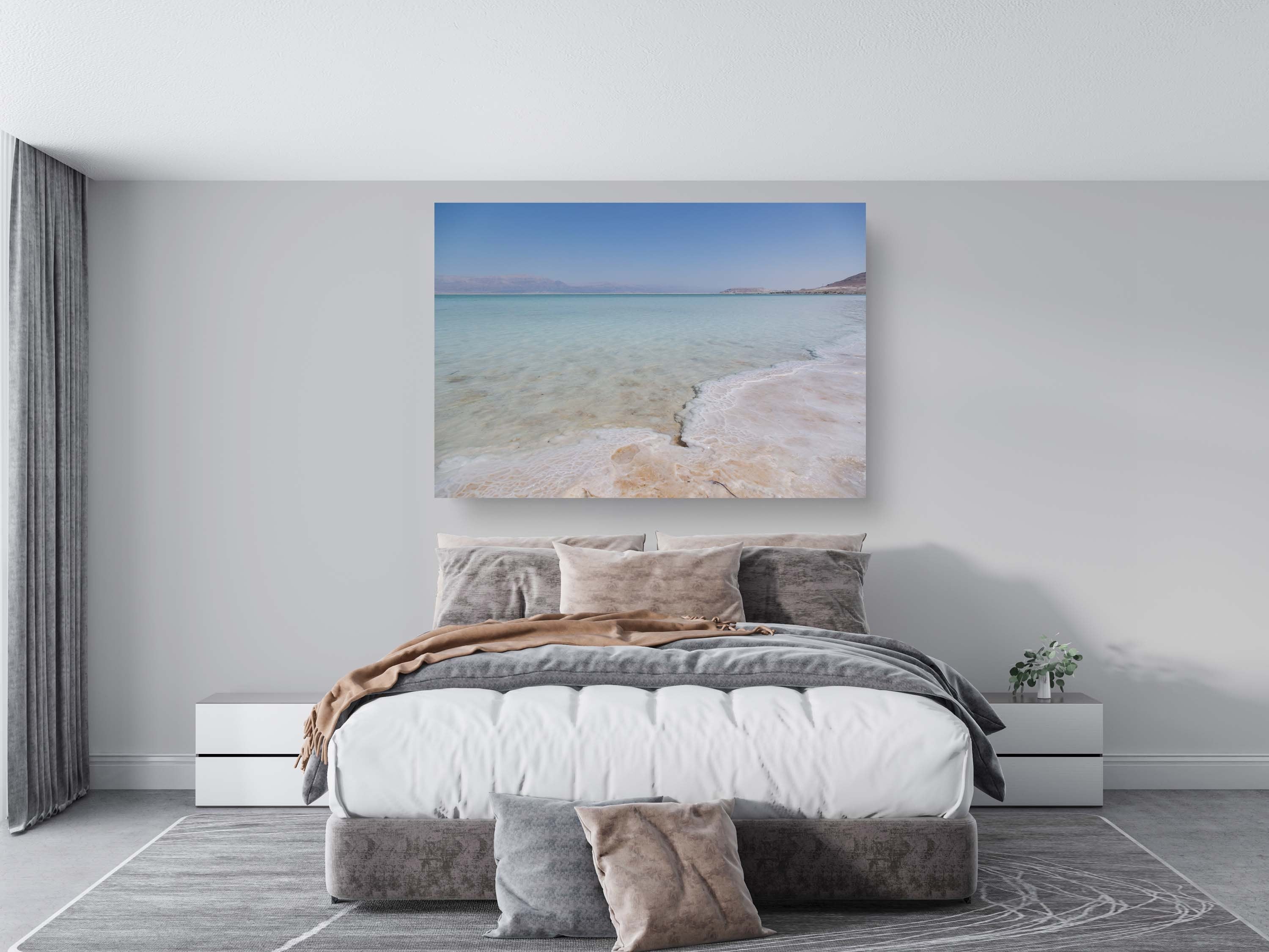 Israeli Seascape — Israeli Blue Beach Dead Sea with Salt Sea Minerals