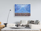 Red Sea Crossing Painting Print: Hero Nachshon ben Aminadav Entering First, Biblical Impressionist Art