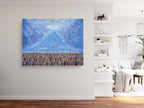 Red Sea Crossing Painting Print: Hero Nachshon ben Aminadav Entering First, Biblical Impressionist Art