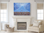 Red Sea Crossing Painting Print: Hero Nachshon ben Aminadav Entering First, Biblical Impressionist Art